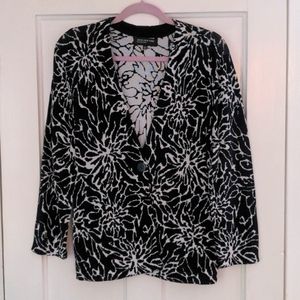 Black & White Flowered Cardigan - new with tags